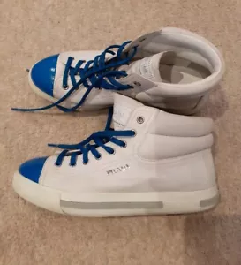 Women's Authentic Prada Milano Designer Trainers Leather Sneakers UK 4 EU 37. - Picture 1 of 12