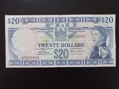 Fiji $20 Dollars, 1974, Queen Elizabeth II, (P-75b) - Image 1 of 4