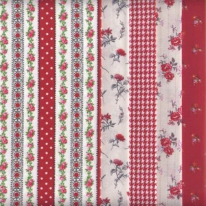 Textiles Français Juego de 5 Cuartos de Grasa Roja (Nuevo Rojo) 100% Algodón - Imagen 1 de 6