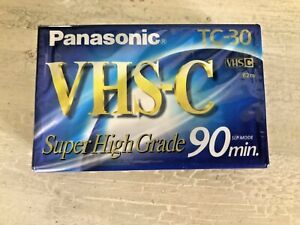 Panasonic VHS-C TC-30 Super High Grade 90 min. Sealed/Free Shipping