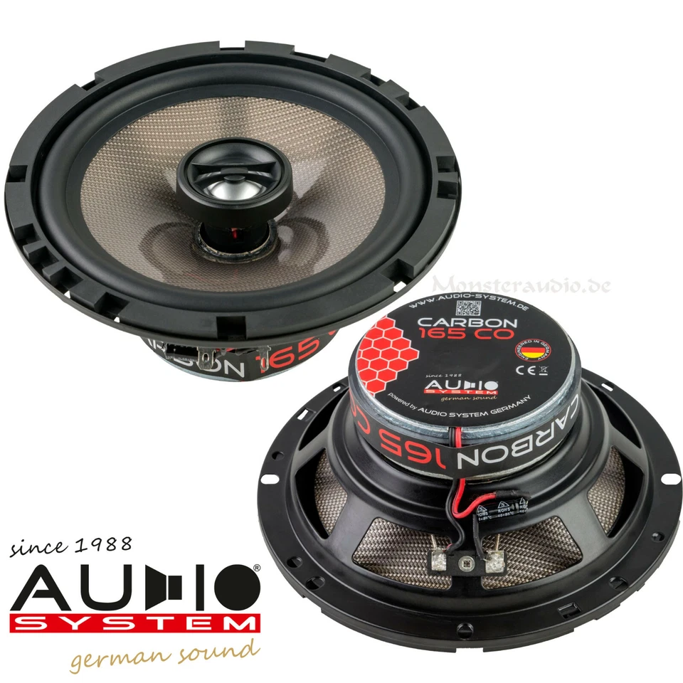 Audio System Carbon 165 CO 16,5cm Koax Lautsprecher Set Boxen 220 Watt - Bild 1 von 4