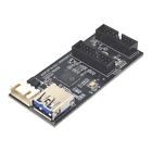 Usb32 19Pin Expansion Card Adapter Motherboard 1 To 2 Splitter Hub Adapter F
