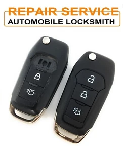 Repair Service for Ford Fiesta MK7 Mondeo MK5 3 Button Flip Key Fob Fix Shell - Picture 1 of 1