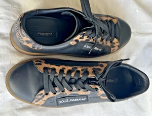 Dolce & Gabbana Men's Leopard Sneaker Black/Leopard - Picture 1 of 8