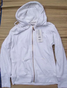 DANSKIN GIRLS DRESSY BABY FRENCH TERRY HOODIE WHITE & GOLD FULL LINING LIST $50 - Picture 1 of 3
