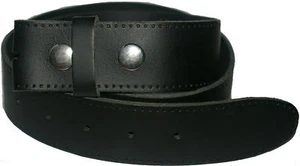 BRAND NEW SNAP ON LEATHER BELT FOR BUCKLE BLACK SIZE - Picture 1 of 1