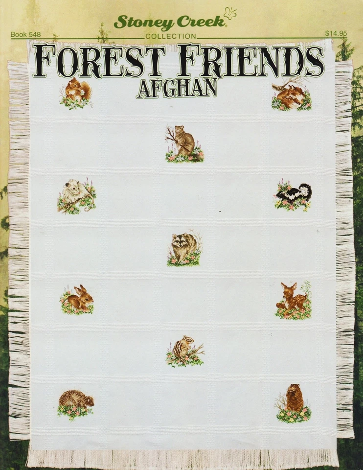 Forest Friends Afghan BK548 by Stoney Creek cross stitch pattern - Image 1 of 1