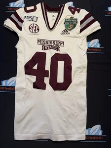 2019 Mississippi State Bulldogs Game Used Adidas Football Jersey Erroll Thompson - Picture 1 of 8