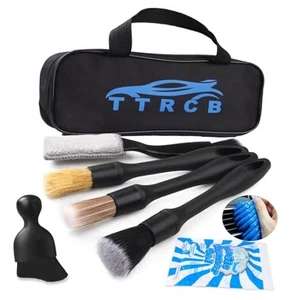 7PCS Car Detailing Brush Set, Ultra Soft Wildschweine Haare Auto Interior Detailing  - Bild 1 von 8