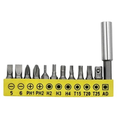 12pc MultiPurpose Screwdriver Bit Kit With 11 Interchangeable Bit Organizers - Image 1 of 4