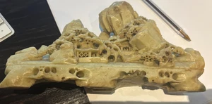 Vintage Chinese Soapstone Sculpture Mountain Village - Picture 1 of 6