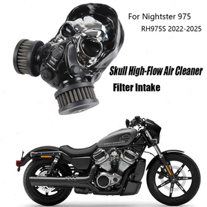 For Nightster975 Rh975s Skull High-Flow Air Cleaner Filter Intake 2022-2025 - Picture 1 of 8