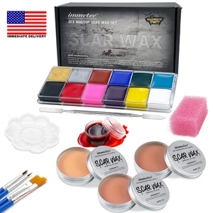 Narbenwachs SFX Make-up Kit, Gesichts- & Körperfarbe, Weihnachten Halloween Make-up Kit, Fake - Bild 1 von 8
