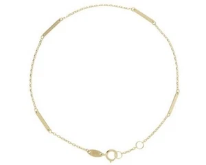 9 Carat Yelliw Gold Forzatina Plate Bracelet 19cm - Picture 1 of 3