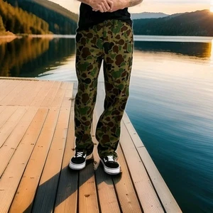 Vans Classic Elastic Waist Pants Camo Mens S Regular Camo66 New Outdoor Skate - Picture 1 of 17