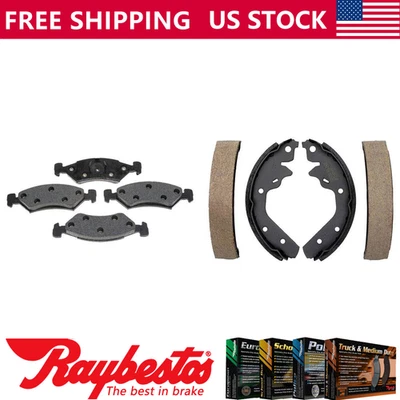 Kit de pastillas de freno y zapatas de freno delanteras traseras metálicas para Dodge Shadow 1987 Foto 1 de 4