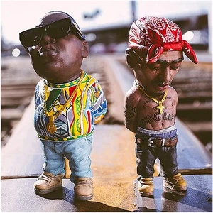 DFYOP Resin Sculpture, Handmade Biggie + Tupac Ornament, Commemorative Resin ... - Picture 1 of 5