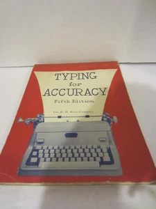 Vintage 1963 "Typing for Accuracy" 5th Edition by Rowe-Preloved(478BK) - Picture 1 of 9