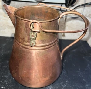 Vintage Copper and Brass Teapot, Kettle, Coffee, Large - Picture 1 of 8