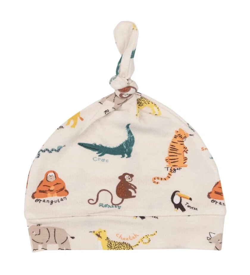 Angel Dear Bebé Niño/Niña Safari Bebés Sombrero Anudado (Gorro) 0-3 Meses NUEVO Foto 1 de 1