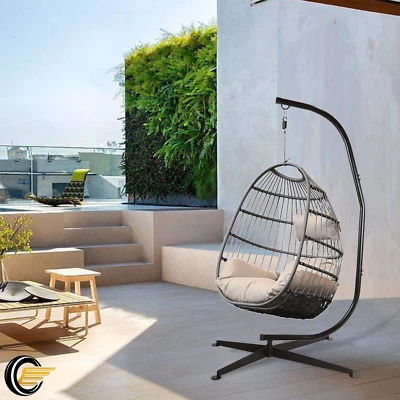 Heavy Duty Steel Hammock Stand For Hanging Chair Porch Swing 360° Rotation 330lb - Image 1 of 4