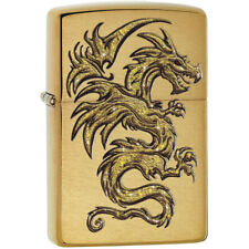 Zippo 29725 Dragon Design Brushed Brass Lighter