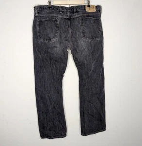 Gap 1969 Men’s Jeans 40x30 Low Rise Straight Fit Black Charcoal Wash Denim - Picture 1 of 7