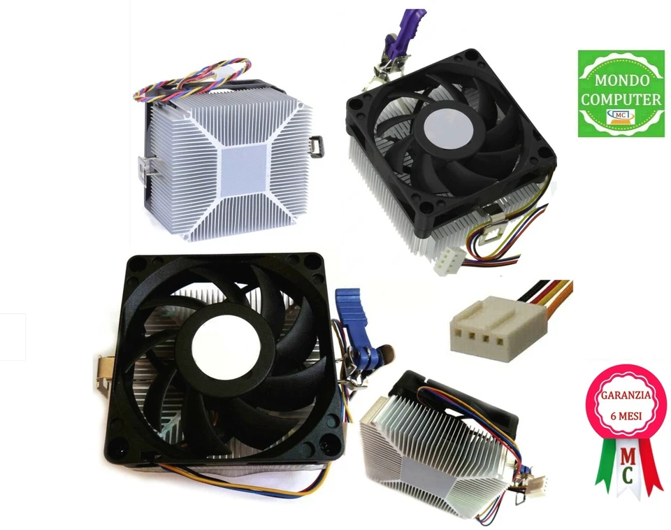 DISSIPATORE PROCESSORE AMD  SOCKET AM2 , AM3 , FM1 , FM2   1A02M5M00 - 4 PIN  - Immagine 1 di 1