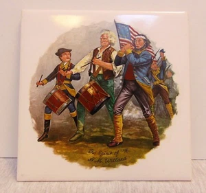 Azulejo Decoración Pared Corcho Trasero El Espíritu del 76 por Willard Patriotic  - Imagen 1 de 4