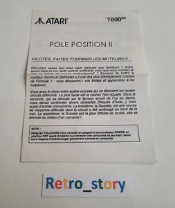 Atari 7800 - Pole Position II 2 - Notice / Instruction Manual - Picture 1 of 3
