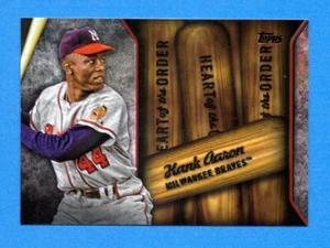 2015 Topps Heart of the Order #3 Hank Aaron Braves - Imagen 1 de 1