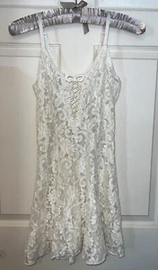 VTG 80’s Fredericks Of Hollywood Ivory Lace Teddy Size M - Picture 1 of 10