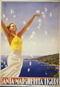 Santa Margherita, 40x50IN Rolled Canvas Home Decor Art Gift Vintage Antique - Picture 1 of 1