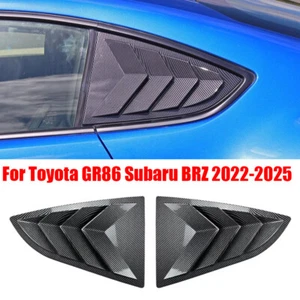 For Toyota GR86 Subaru BRZ 2022-2025 ABS Carbon Fiber Rear Window Louver Covers - Foto 1 di 7