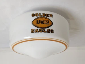 Vintage NCAA SOUTHERN MISS Mississippi USM Golden Eagles Glass Light Shade Globe - Picture 1 of 6