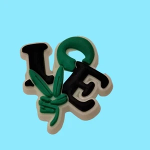 Love Shoe Charm Marijuana Leaf Peace Sign - Picture 1 of 3