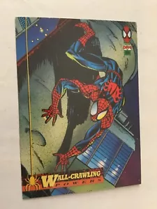 SPIDER-MAN and MARVEL CARD 1994 nr 1 WALL-CRAWLING - Imagen 1 de 1