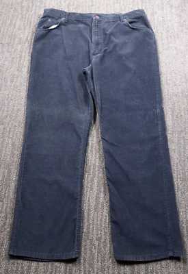 Vintage 80's Corduroy Men's Pants Baggy Wide-Leg 40x29 Skater Grunge Blue - Image 1 of 4