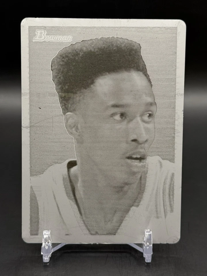 2009-10 Bowman Brandon Jennings # 1/1 RC Printing Plate Black Rookie #107 '48 - Image 1 of 2