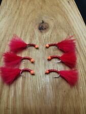Bloodworm Stalking Bug Fly Fishing Trout Lures Trout Flies Size 10 set of 6