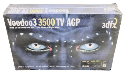 3dfx Voodoo3 3500 TV AGP 16MB Graphics Card [V3T416] (Sealed, New in Box) - Image 1 of 4