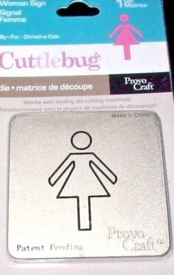 Woman Sign Cuttlebug Die 37-1086 NEW! - Image 1 of 2