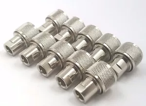 50 piezas adaptador RF FME FME FME macho a UHF macho Delrin aislamiento pasador dorado cuerpo de pezón - Imagen 1 de 8