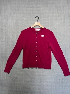 A.N.A Taylor Loft Women's Cardigan Red Long Sleeve Round Neck Solid Size S - Picture 1 of 7