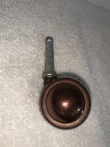 1 Painted? Bronze Furniture Casters Vtg Mid Century Modern Made by Shepherd Cover
