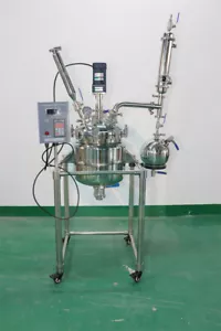 Giacca in acciaio inox 10 L reattore reazione chimica agitata bollitore vaso SS316 - Foto 1 di 13
