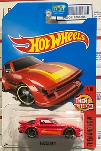 Hot Wheels Mazda RX-7 2017, rojo, #4/10 entonces y ahora, coche exclusivo de Kmart - Imagen 1 de 6