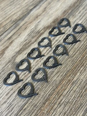 Crochet Stitch Markers - Hearts Shape Set of 12 Black Knitting Yarn Art Plastic - Image 1 of 4