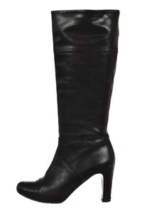 Roberto Del Carlo Womens Shoes Size 38.5 7.5 Black Midcalf Chelsea Boots Leather - Picture 1 of 6