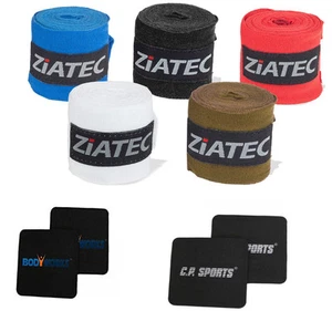 Ziatec Profi Boxbandagen (Bandage Boxen) alle Farben(2er Set) + Griffpolster